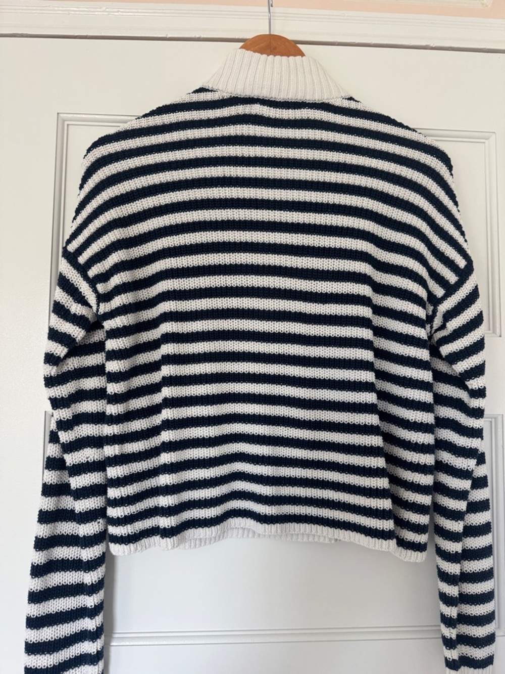 Madewell Ribbed Half-Zip Sweater in Stripe Small - Picture 11 of 12
